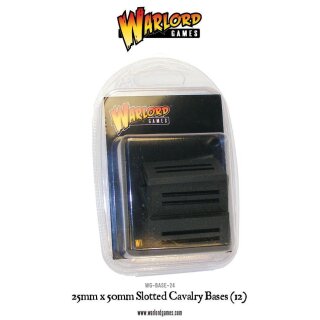 25mm x 50mm Cavalry Slotted bases (12)