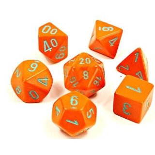 Lab Dice™ 4 Heavy™ Dice Polyhedral Orange/turquoise 7-Die Set