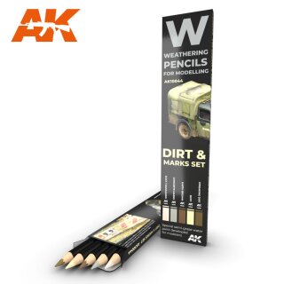 AK INTERACTIVE WATERCOLOR PENCIL SET SPLASHES, DIRT AND STAINS