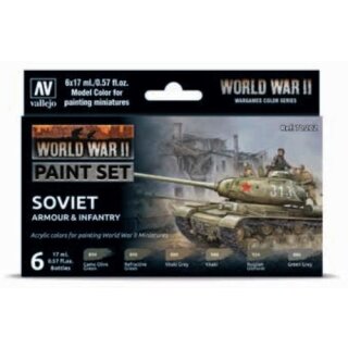 Vallejo Model Color: Model Color: WWII Paint Set Soviet Armour & Infantry