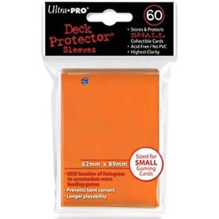 UP - Deck Protector Sleeves - Small Sleeves Solid Orange (60 Sleeves)