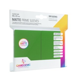 Gamegenic - Matte Prime Sleeves Green (100 Sleeves)
