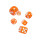 Oakie Doakie Dice W6 Würfel 16 mm Translucent - Orange (12)