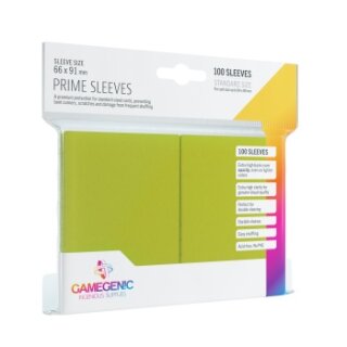 Gamegenic - Prime Sleeves Lime (100 Sleeves)