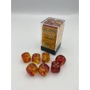 Chessex - Gemini® 16mm d6 Translucent Red-Yellow/gold...